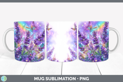 GorgeousFlowers 01 Rainbow Summer Mug Wrap design.