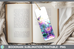 GorgeousFlowers 01 Rainbow Summer Bookmark design.