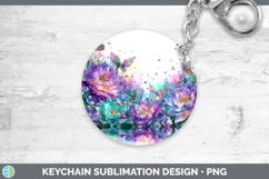 GorgeousFlowers 01 Rainbow Summer Keychain design.