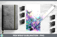 GorgeousFlowers 01 Rainbow Summer Pen Wrap design.