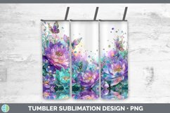 GorgeousFlowers 01 Rainbow Summer Tumbler design.
