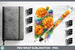 GorgeousFlowers 01 Rainbow Summer Pen Wrap design.