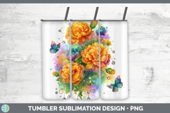 GorgeousFlowers 01 Rainbow Summer Tumbler design.