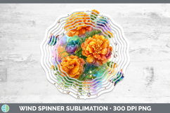 GorgeousFlowers 01 Rainbow Summer Wind Spinner design.