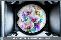 GorgeousFlowers 01 Rainbow Summer Car Coaster design.