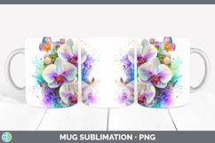 GorgeousFlowers 01 Rainbow Summer Mug Wrap design.