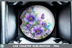 GorgeousFlowers 01 Rainbow Summer Car Coaster design.