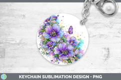 GorgeousFlowers 01 Rainbow Summer Keychain design.