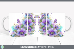 GorgeousFlowers 01 Rainbow Summer Mug Wrap design.