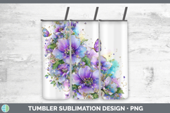 GorgeousFlowers 01 Rainbow Summer Tumbler design.