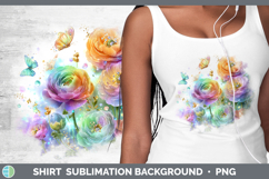 GorgeousFlowers 01 Rainbow Summer Shirt design.