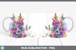 GorgeousFlowers 01 Rainbow Summer Mug Wrap design.