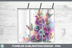 GorgeousFlowers 01 Rainbow Summer Tumbler design.