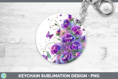 GorgeousFlowers 01 Rainbow Summer Keychain design.
