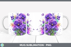 GorgeousFlowers 01 Rainbow Summer Mug Wrap design.
