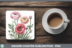 GorgeousFlowers 01 Square Coaster design.