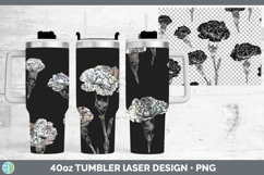 GorgeousFlowers 01 Seamless Laser 40oz Tumbler design.