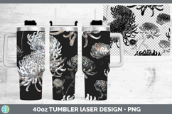 GorgeousFlowers 01 Seamless Laser 40oz Tumbler design.