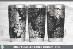 GorgeousFlowers 01 Seamless Laser 20oz Tumbler design.