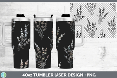 GorgeousFlowers 01 Seamless Laser 40oz Tumbler design.