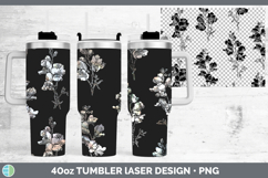 GorgeousFlowers 01 Seamless Laser 40oz Tumbler design.