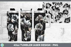 GorgeousFlowers 01 Seamless Laser 40oz Tumbler design.