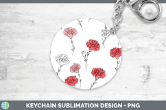 GorgeousFlowers 01 Simple Keychain design.