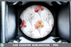 GorgeousFlowers 01 Simple Car Coaster design.
