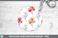 GorgeousFlowers 01 Simple Keychain design.