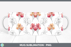 GorgeousFlowers 01 Simple Mug Wrap design.