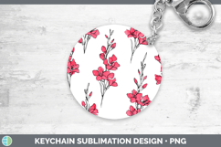 GorgeousFlowers 01 Simple Keychain design.
