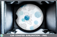 GorgeousFlowers 01 Simple Car Coaster design.