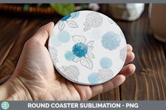 GorgeousFlowers 01 Simple Round Coaster design.