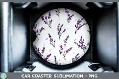 GorgeousFlowers 01 Simple Car Coaster design.