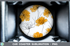 GorgeousFlowers 01 Simple Car Coaster design.