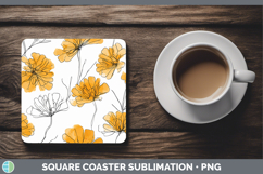 GorgeousFlowers 01 Simple Square Coaster design.