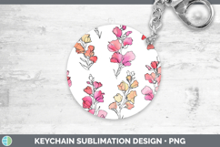 GorgeousFlowers 01 Simple Keychain design.