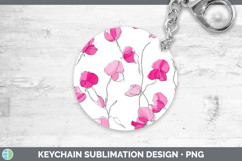 GorgeousFlowers 01 Simple Keychain design.
