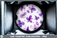 GorgeousFlowers 01 Simple Car Coaster design.