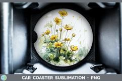 GorgeousFlowers 01 Sketch Car Coaster design.