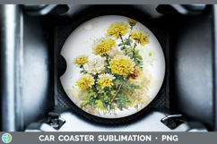 GorgeousFlowers 01 Sketch Car Coaster design.