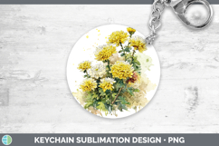 GorgeousFlowers 01 Sketch Keychain design.