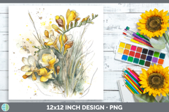 GorgeousFlowers 01 Sketch Paper Backgrounds design.