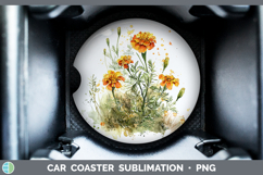 GorgeousFlowers 01 Sketch Car Coaster design.