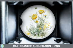 GorgeousFlowers 01 Sketch Car Coaster design.