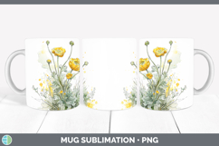 GorgeousFlowers 01 Sketch Mug Wrap design.
