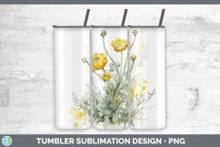 GorgeousFlowers 01 Sketch Tumbler design.