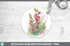 GorgeousFlowers 01 Sketch Keychain design.