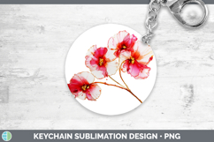 GorgeousFlowers 02 Alcohol Ink Keychain design.