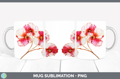 GorgeousFlowers 02 Alcohol Ink Mug Wrap design.